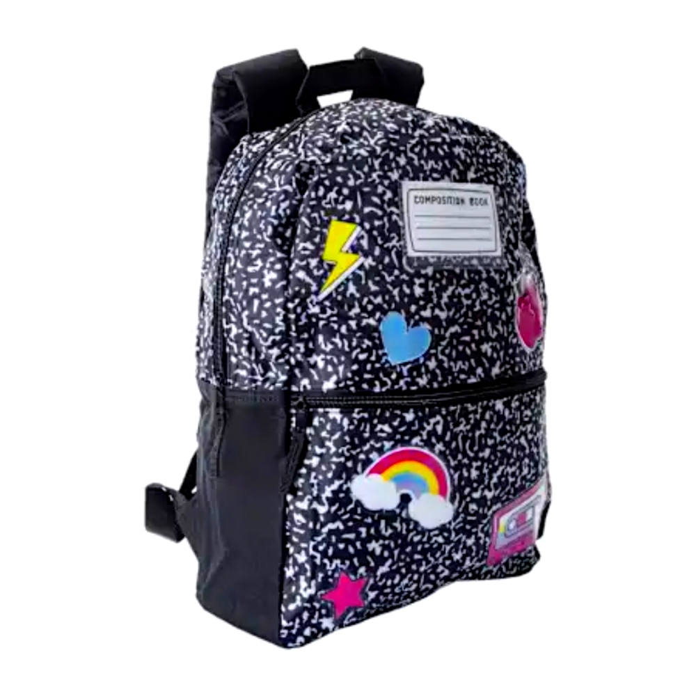 Kids Patterned Backpack with Fun Patches